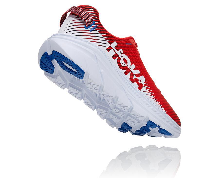 Running Shoes Mens - Hoka One One Rincon 2 - Red/White - QGUISJL-46